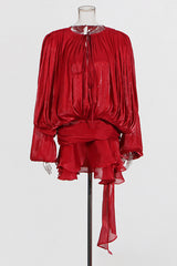 Beryl Pleated Ruffle Hem Mini Dress | Dress In Beauty