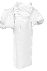 Satin Strapless Midi Dress | Dress In Beauty