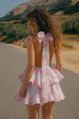 Marissa Oversized Bow Tiered Mini Dress | Dress In Beauty