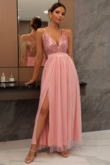 Sequined Backless Tulle Evening Prom | Dress In Beauty