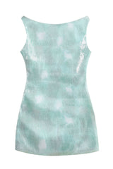 Sheila Asymmetrical Sequin Mini Dress