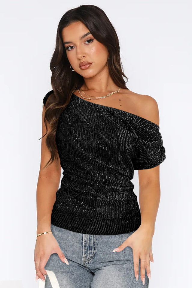 One Shoulder Sequin Top | Dress In Beauty