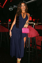 V-Neck Bodysuit Wrap Skirt Set