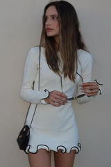 Tight Skirt With Ruffles Mini Dress