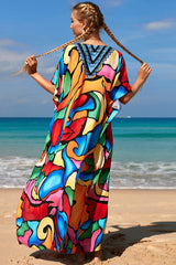 Tropical Pattern Kimono Blouse ( 29 Colors ) | Dress In Beauty