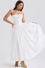 Isabella White Cotton Sundress | Dress In Beauty