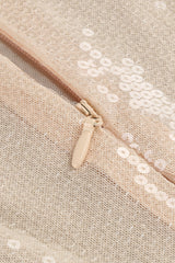 Nude Sequined Transparent Maxi Dress
