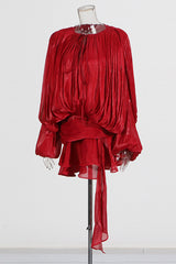 Beryl Pleated Ruffle Hem Mini Dress | Dress In Beauty