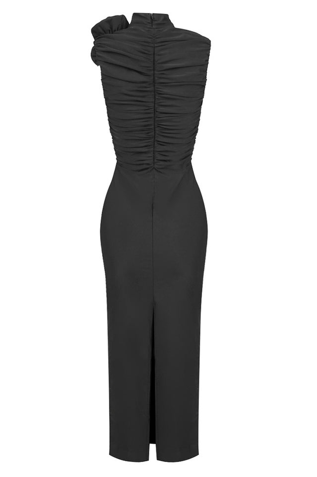 Flower Detail Ruched Midi Dress | Dress In Beauty