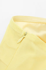 Elinor Yellow Satin Maxi Dress