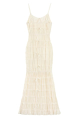 Ruffle Tunnel Gown in Cloud