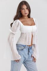 Lucie Chiffon Bustier Top | Dress In Beauty