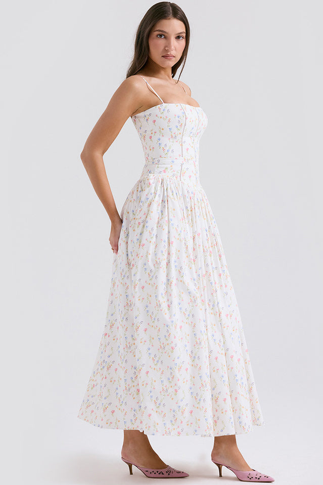 Isabella White Cotton Sundress | Dress In Beauty