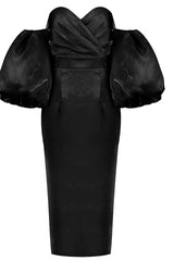 Satin Strapless Midi Dress | Dress In Beauty