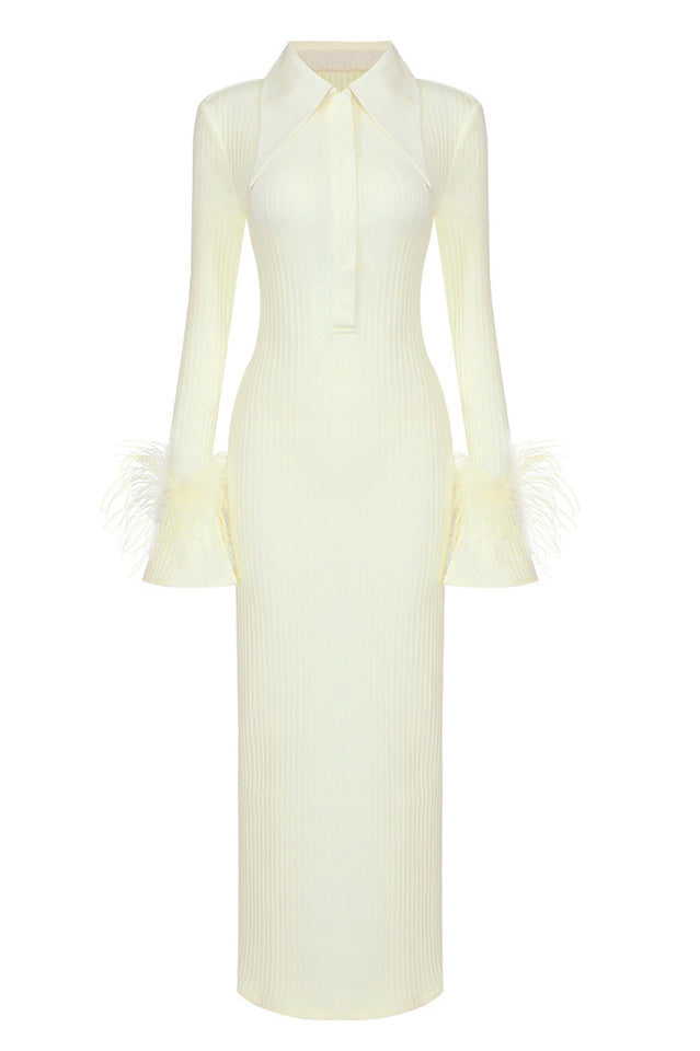 Vallance Feather Trim Maxi Dress | Dress In Beauty