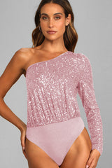 Mikah One Shoulder Long Sleeve Top | Dress In Beauty