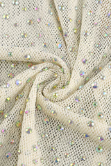 Long Sleeve Sequin Crystal Dress