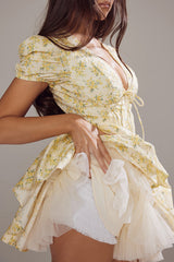 Faith Vintage Floral Pleated Mini Dress | Dress In Beauty