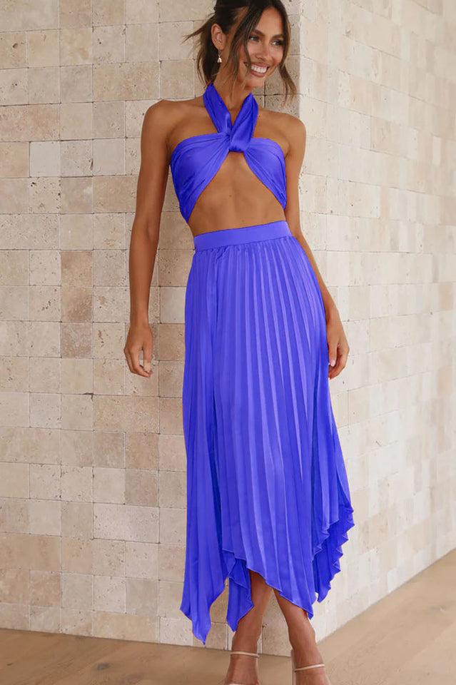 Tilley Pleated Top and Skirt Set | Dress In Beauty