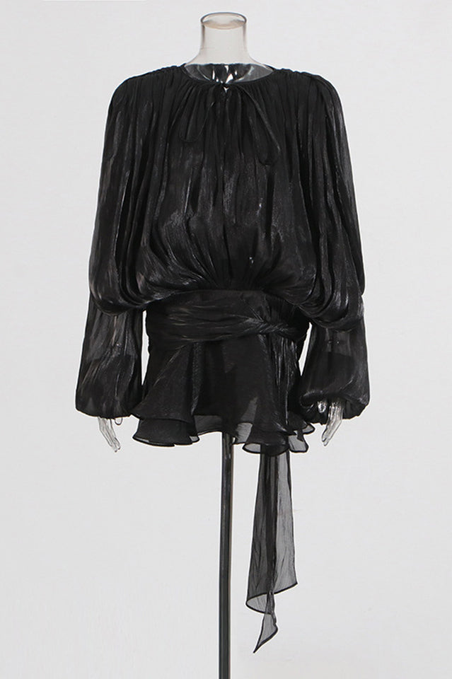 Beryl Pleated Ruffle Hem Mini Dress | Dress In Beauty