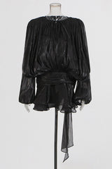 Beryl Pleated Ruffle Hem Mini Dress | Dress In Beauty