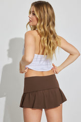 Flared Solid Skater Skirt