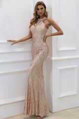 Halter Neck Sequin Mermaid Prom Dress | Dress In Beauty