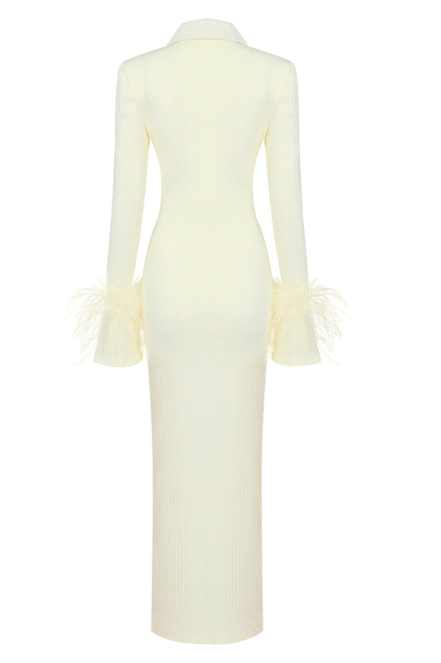 Vallance Feather Trim Maxi Dress | Dress In Beauty