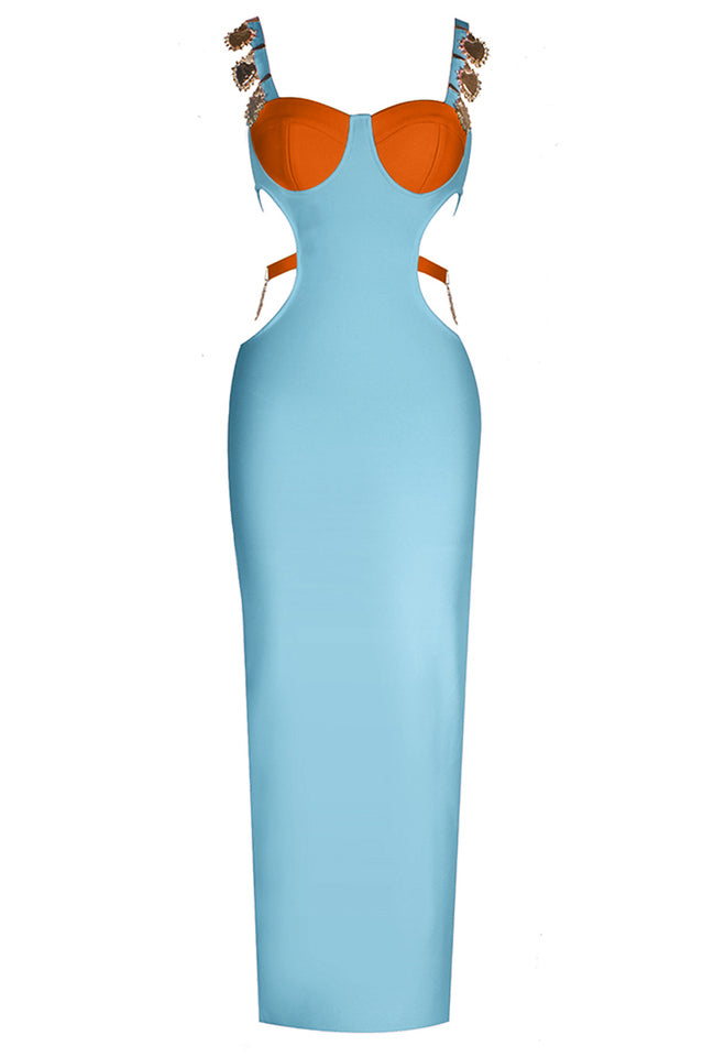 Strappy Metal Trim Cut Out Maxi Dress | Dress In Beauty