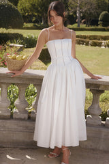 Isabella White Cotton Sundress | Dress In Beauty