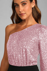 Mikah One Shoulder Long Sleeve Top | Dress In Beauty