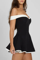 Ramona Contrast Corset Babydoll Mini Dress