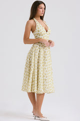 Solada Ivory Vintage Floral Print Sundress | Dress In Beauty