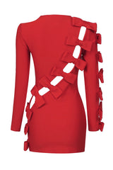 Adrien Hollow Out Bow Dress