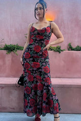RONAN Floral Cami Long Dress