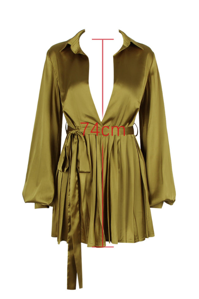 Allegra Chartreuse Pleated Shirt Dress | Dress In Beauty Allegra Chartreuse Pleated Shirt Dress | Dress In Beauty