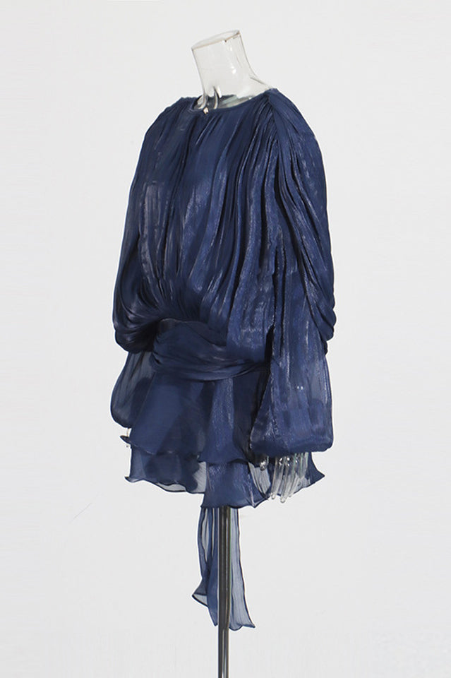 Beryl Pleated Ruffle Hem Mini Dress | Dress In Beauty