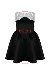 Satin Crystal Bustier Mini Dress | Dress In Beauty