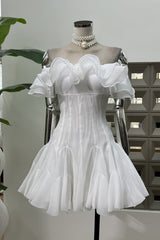 Vita Off Shoulder Ruffle Mini Dress | Dress In Beauty