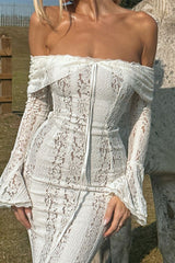 Belle Floral Lace Off Shoulder Maxi Dress | Dress In Beauty