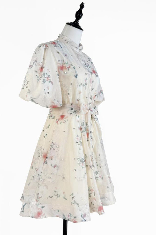 Caroline Floral Print Mini Dress | Dress In Beauty