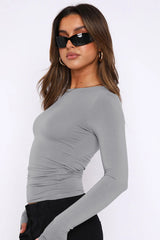 Round Neck Long-Sleeve Top | Dress In Beauty