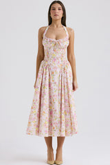 Adabella Cotton Halter Midi Sundress | Dress In Beauty