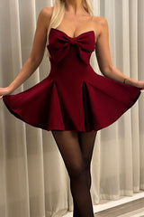 Holly Strapless Skirt with Bow Detail