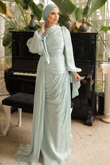 Sonia Lantern Sleeve Ruched Maxi Dress | Dress In Beauty