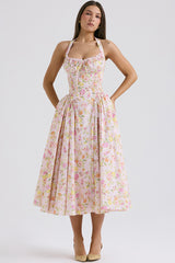 Adabella Cotton Halter Midi Sundress | Dress In Beauty