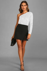 Mikah One Shoulder Long Sleeve Top | Dress In Beauty