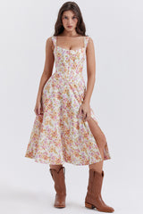 Saira Floral Print Midi Sundress | Dress In Beauty