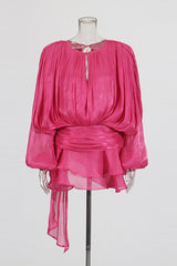 Beryl Pleated Ruffle Hem Mini Dress | Dress In Beauty