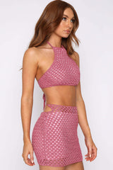 Cutout Crochet Top + Skirt Set | Dress In Beauty